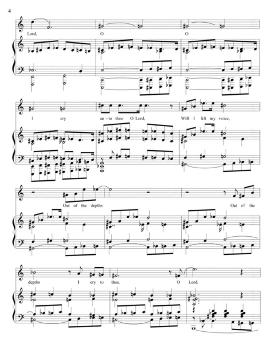 Psalm 130 (De Profunds) Soprano Voice scores gallery preview page 6
