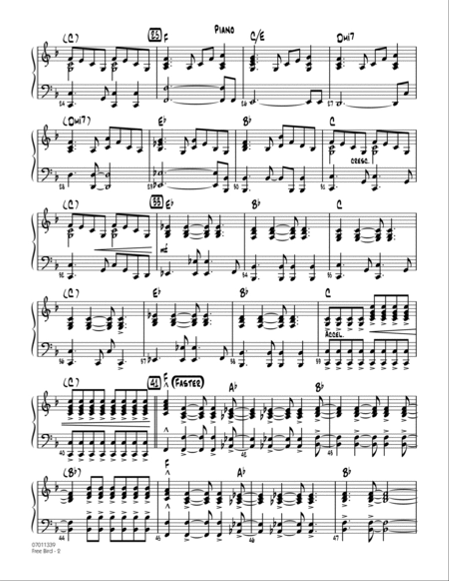 Free Bird - Piano Piano scores gallery preview page 2