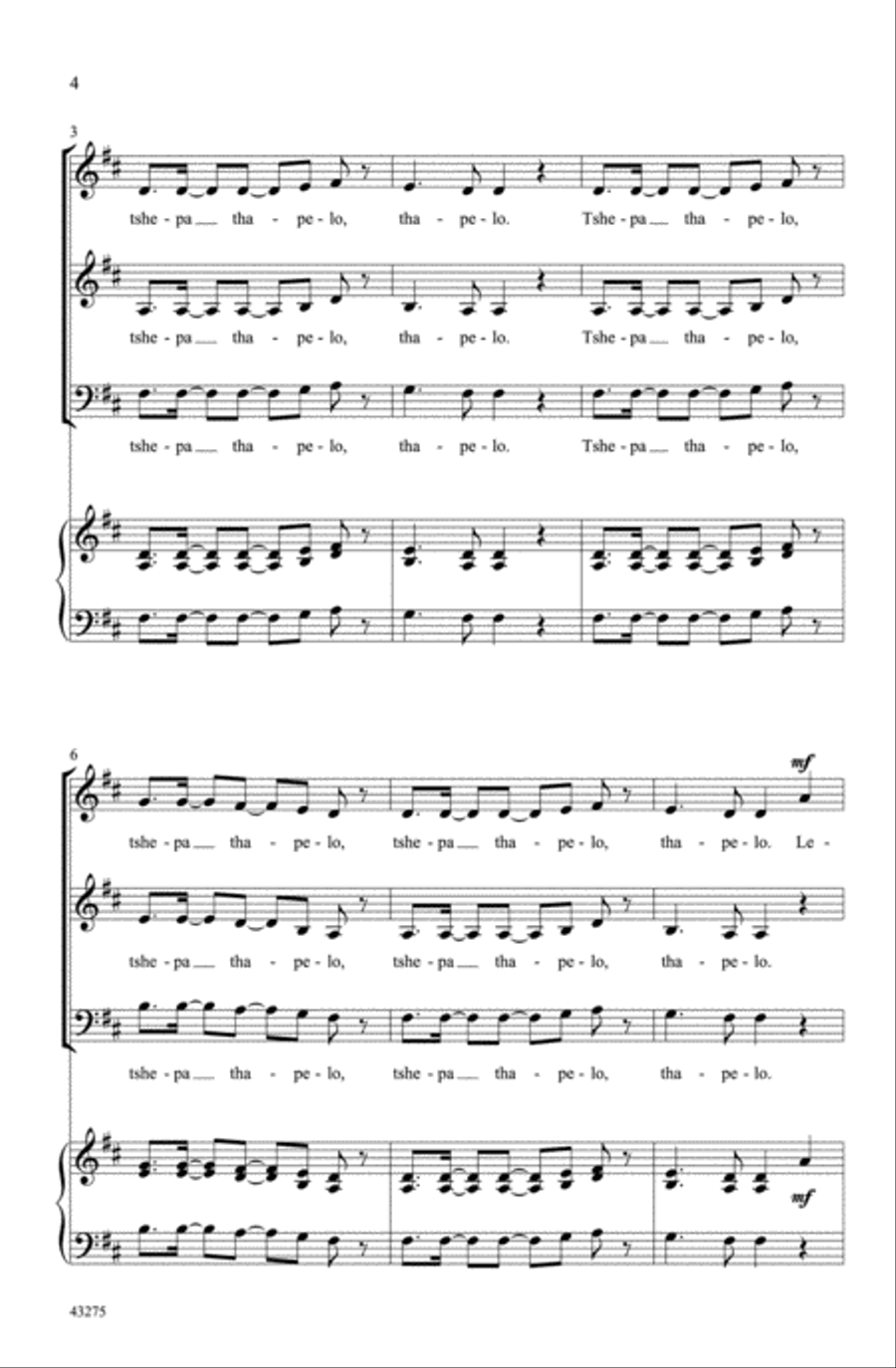 Tshepa Thapelo A Cappella scores gallery preview page 3