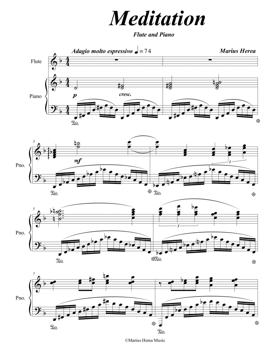 Meditation Small Ensemble scores gallery preview page 1
