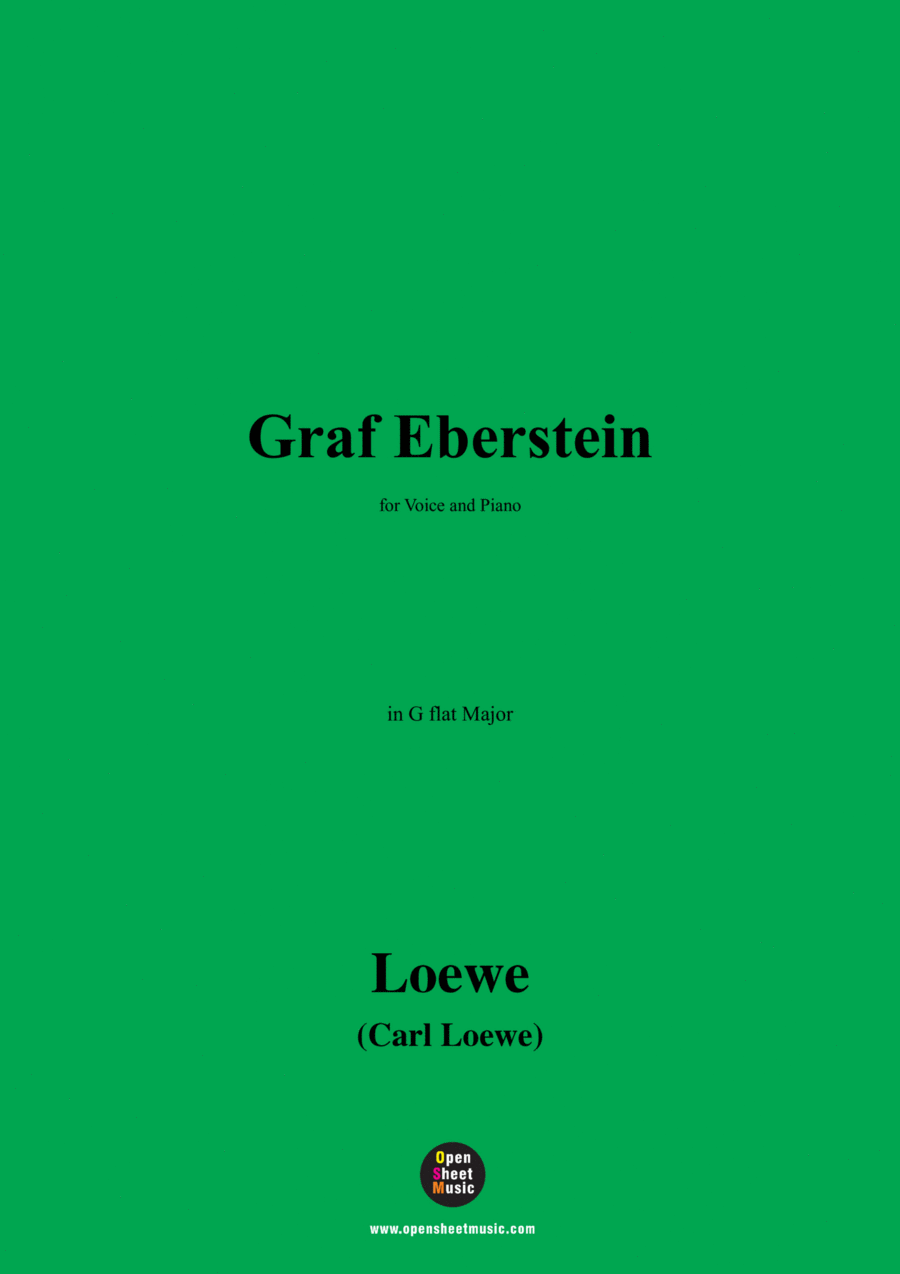 C. Loewe-Graf Eberstein(Zu Speier im Saale da hebt sich ein Klingen),in G flat Major Voice scores gallery preview page 1