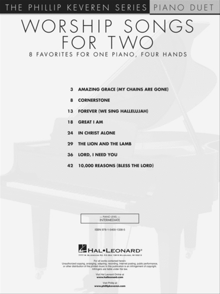 Worship Songs for Two 1 Piano, 4-Hands scores gallery preview page 2