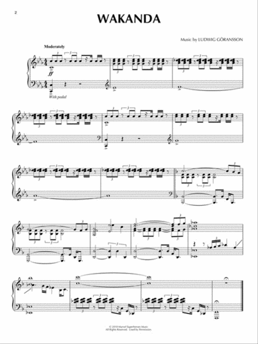 Black Panther Black Panther Piano Solo scores gallery preview page 3