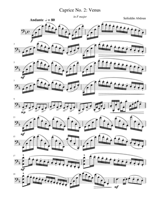 Cello Caprice No 2 (Venus) in F major