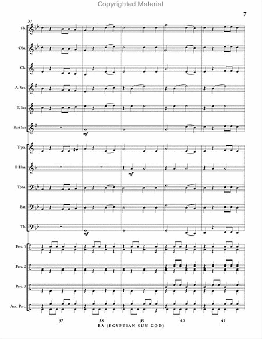 Ra: Egyptian Sun God Ra: Egyptian Sun God Concert Band scores gallery preview page 8