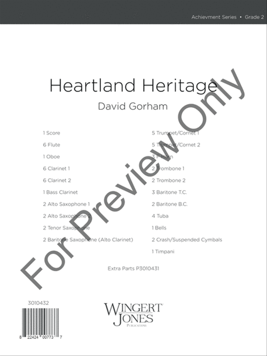 Heartland Heritage Concert Band scores gallery preview page 2
