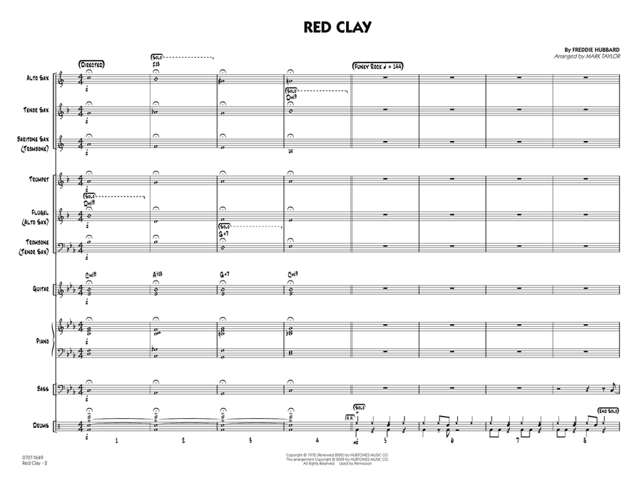 Red Clay - Conductor Score (Full Score) Jazz Ensemble scores gallery preview page 2