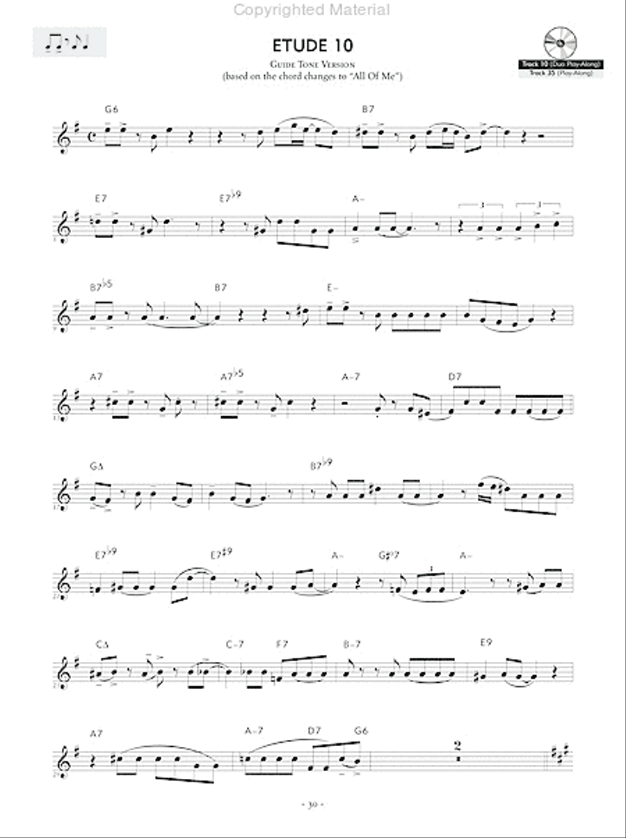 Reading Key Jazz Rhythms -- Clarinet Clarinet scores gallery preview page 3