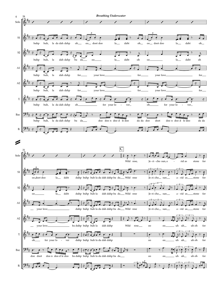 Breathing Underwater Divisi scores gallery preview page 4