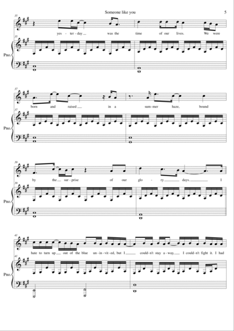 Someone Like You Voice scores gallery preview page 5