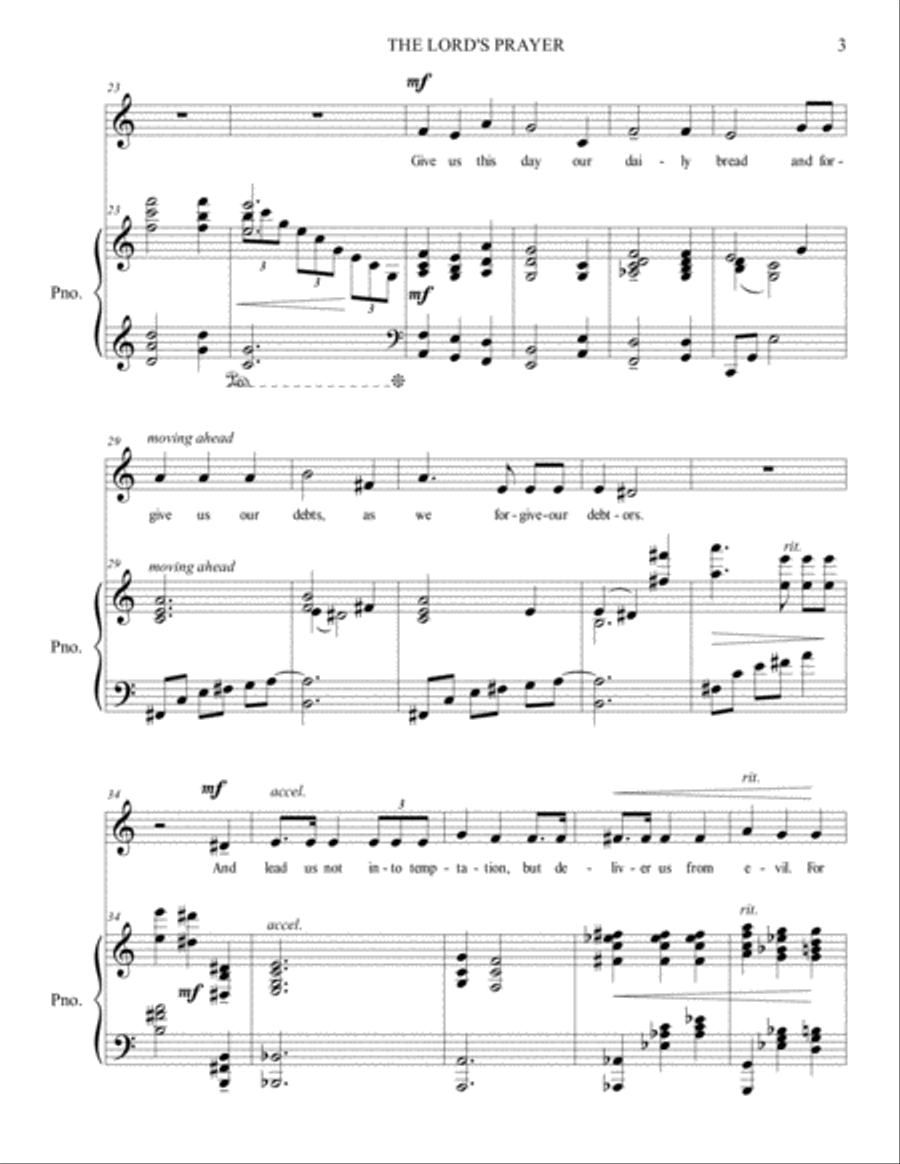 The Lord's Prayer The Lord's Prayer High Voice scores gallery preview page 3
