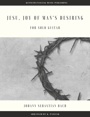 Book cover for Jesu, Joy of Man's Desiring (for Solo Guitar)