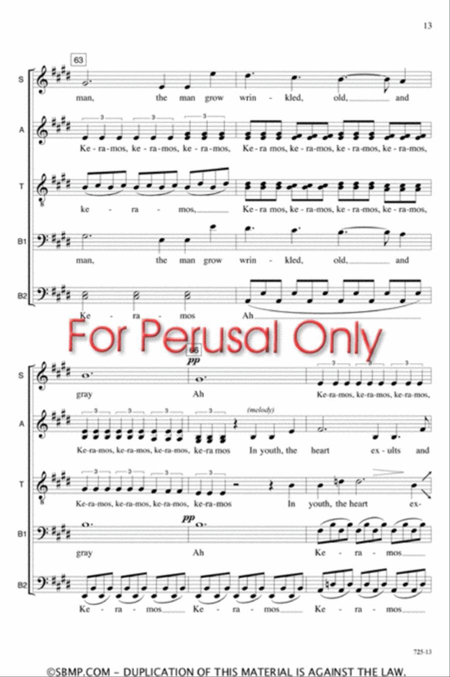 Keramos - SATB divisi Octavo Divisi scores gallery preview page 12