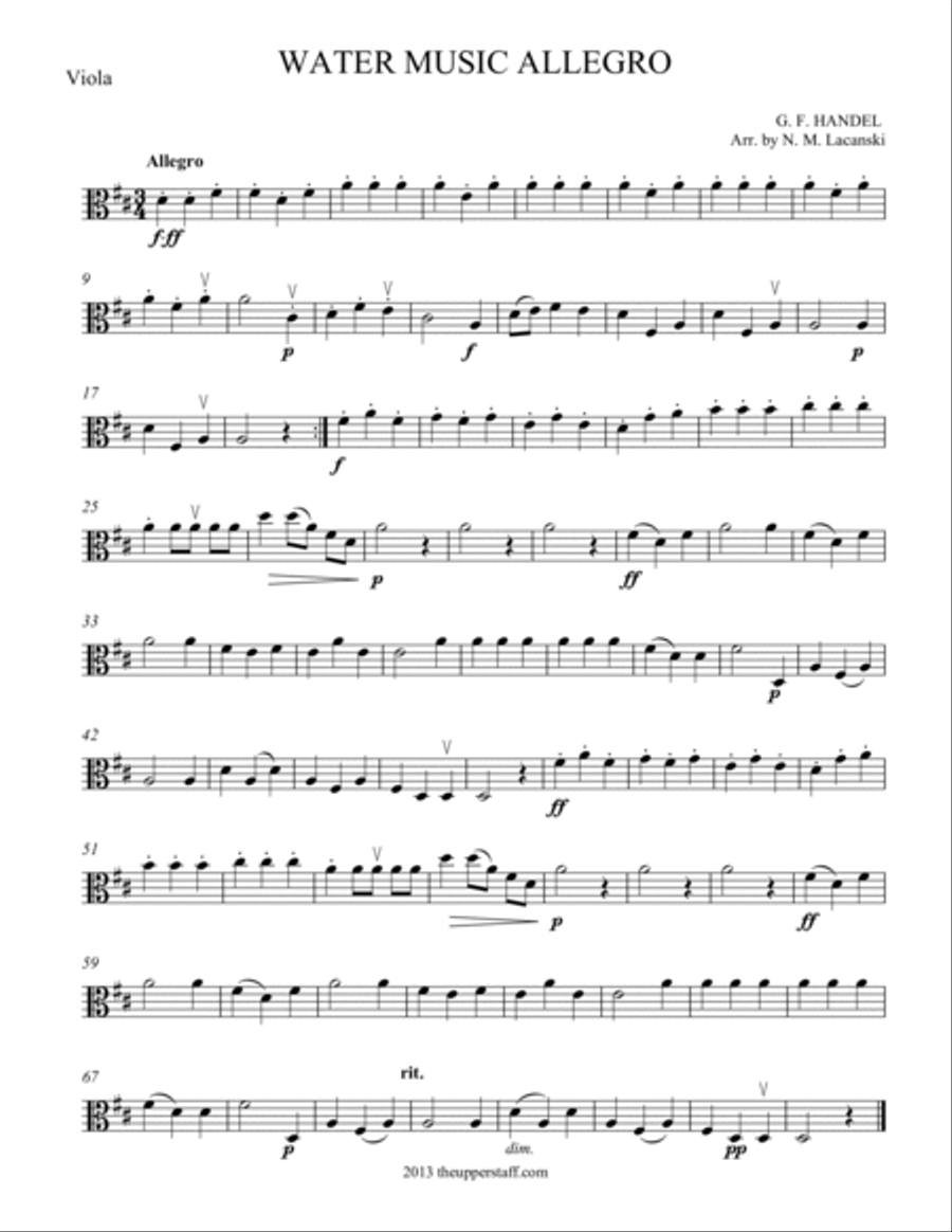Water Music - Allegro Water Music - Allegro String Orchestra scores gallery preview page 3