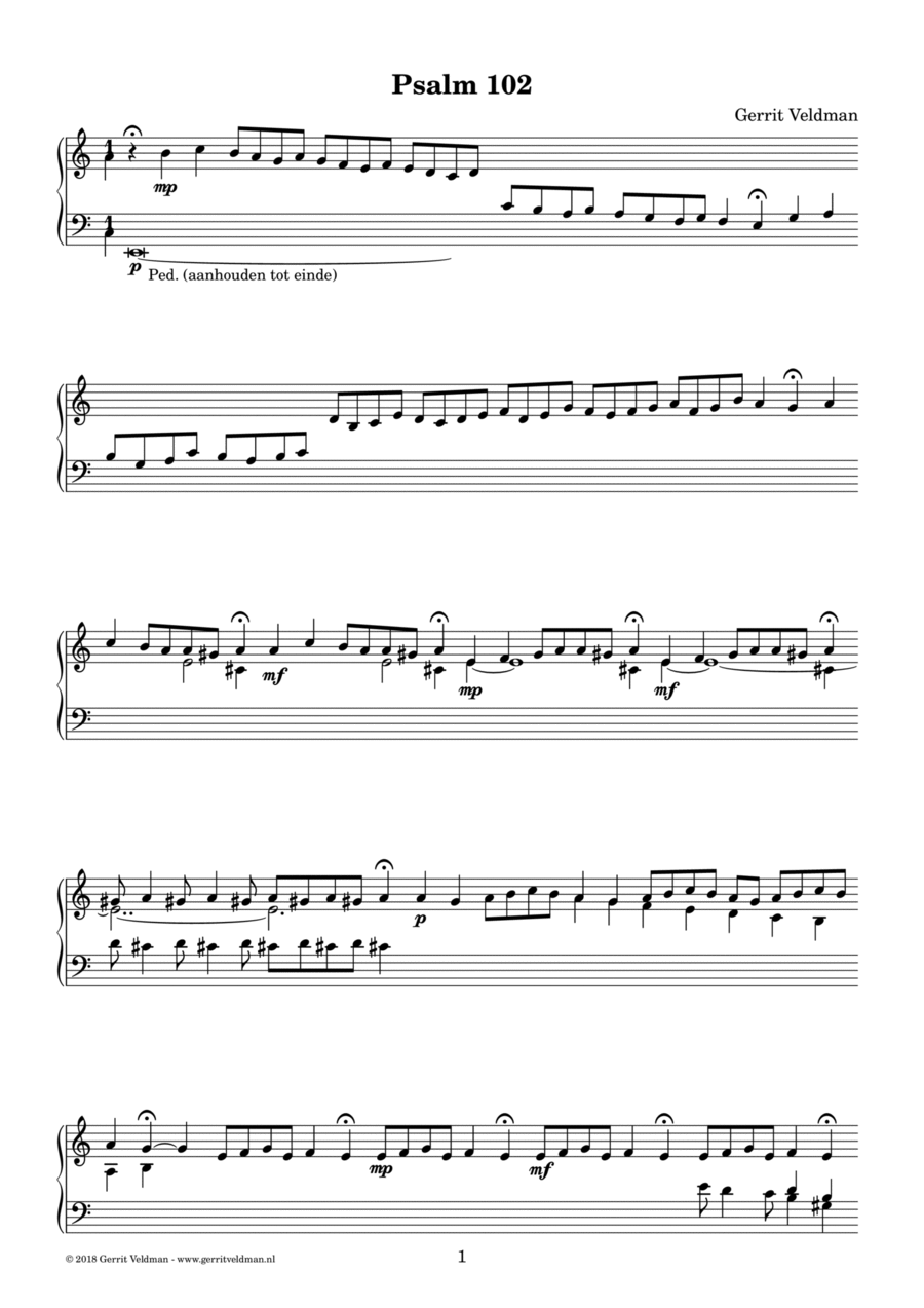 Psalm 102 Organ Solo scores gallery preview page 1