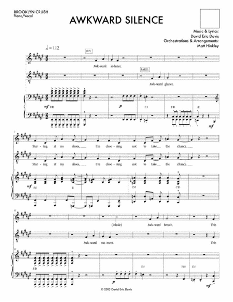 Brooklyn Crush (Vocal Selections) Piano scores gallery preview page 1