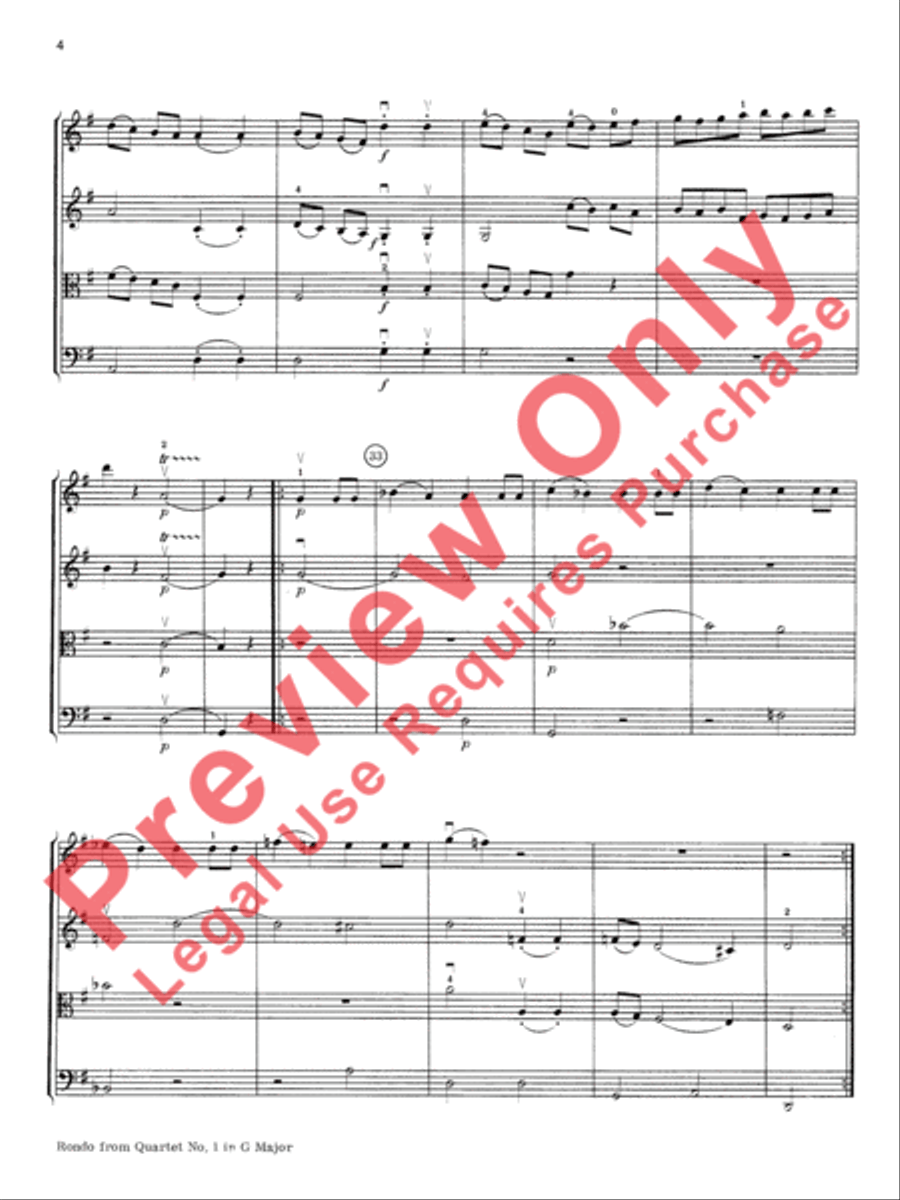 Mozart String Quartets String Quartet scores gallery preview page 5