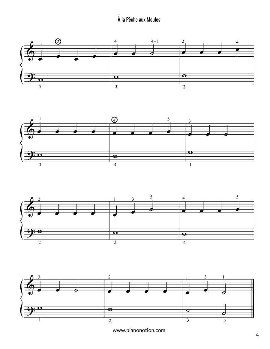 122 Nursery Rhymes from Around the World for Beginner Pianists (Easy Piano Solo) Easy Piano scores gallery preview page 4