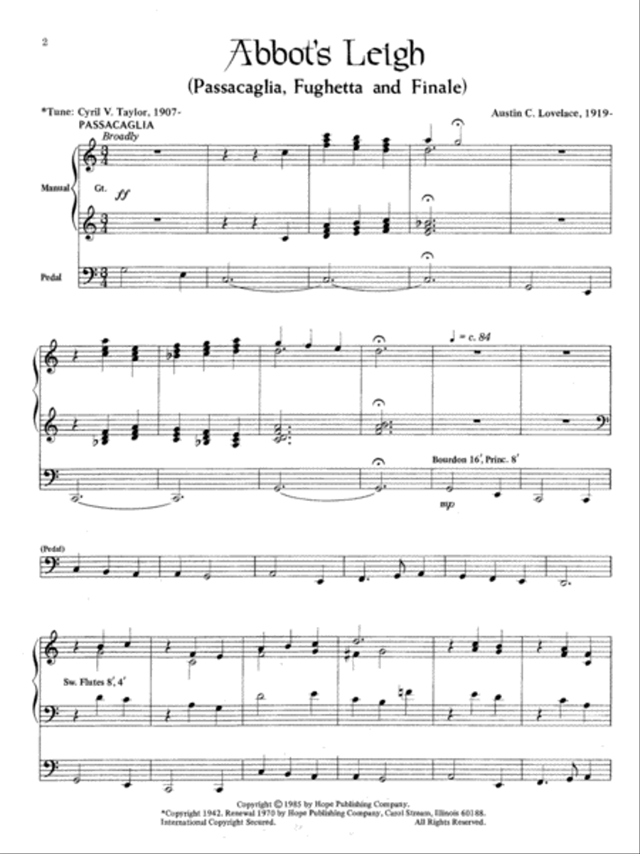 Abbot's Leigh Abbot's Leigh Organ Solo scores gallery preview page 2