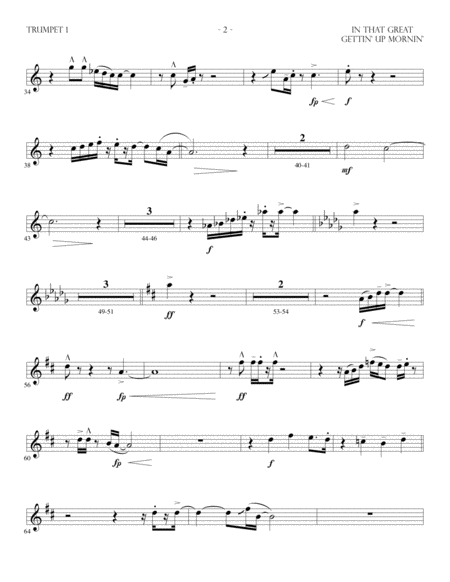 In That Great Gettin' Up Mornin' - Brass and Rhythm Score and Parts