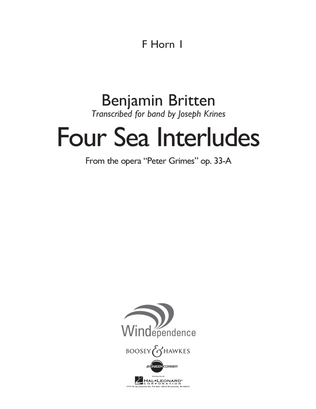Book cover for Four Sea Interludes (from the opera "Peter Grimes") - F Horn 1