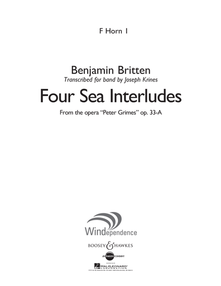 Four Sea Interludes (from the opera "Peter Grimes") - F Horn 1