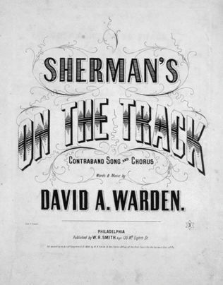 Sherman's On the Track. Contraband Song and Chorus