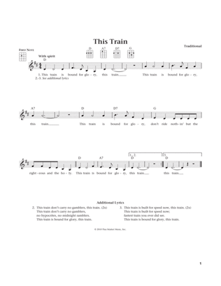 Book cover for This Train (from The Daily Ukulele) (arr. Liz and Jim Beloff)