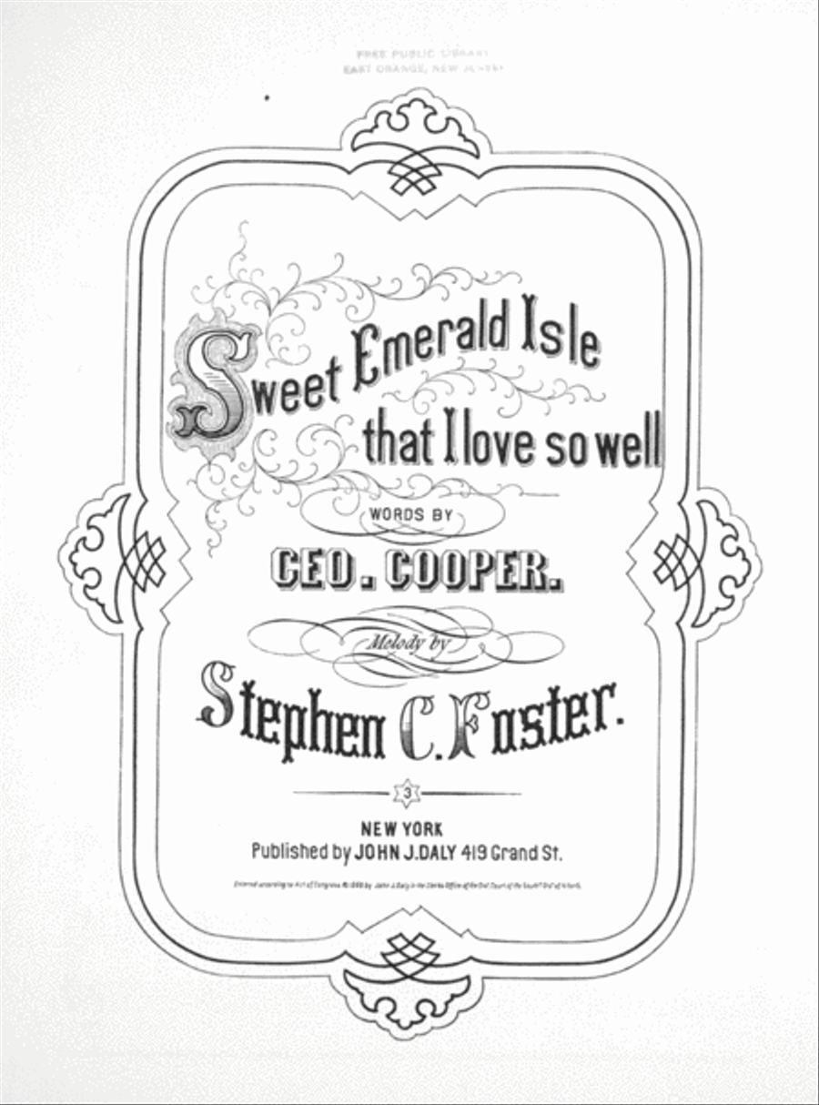 Sweet Emerald Isle That I Love So Well 4-Part scores gallery preview page 1