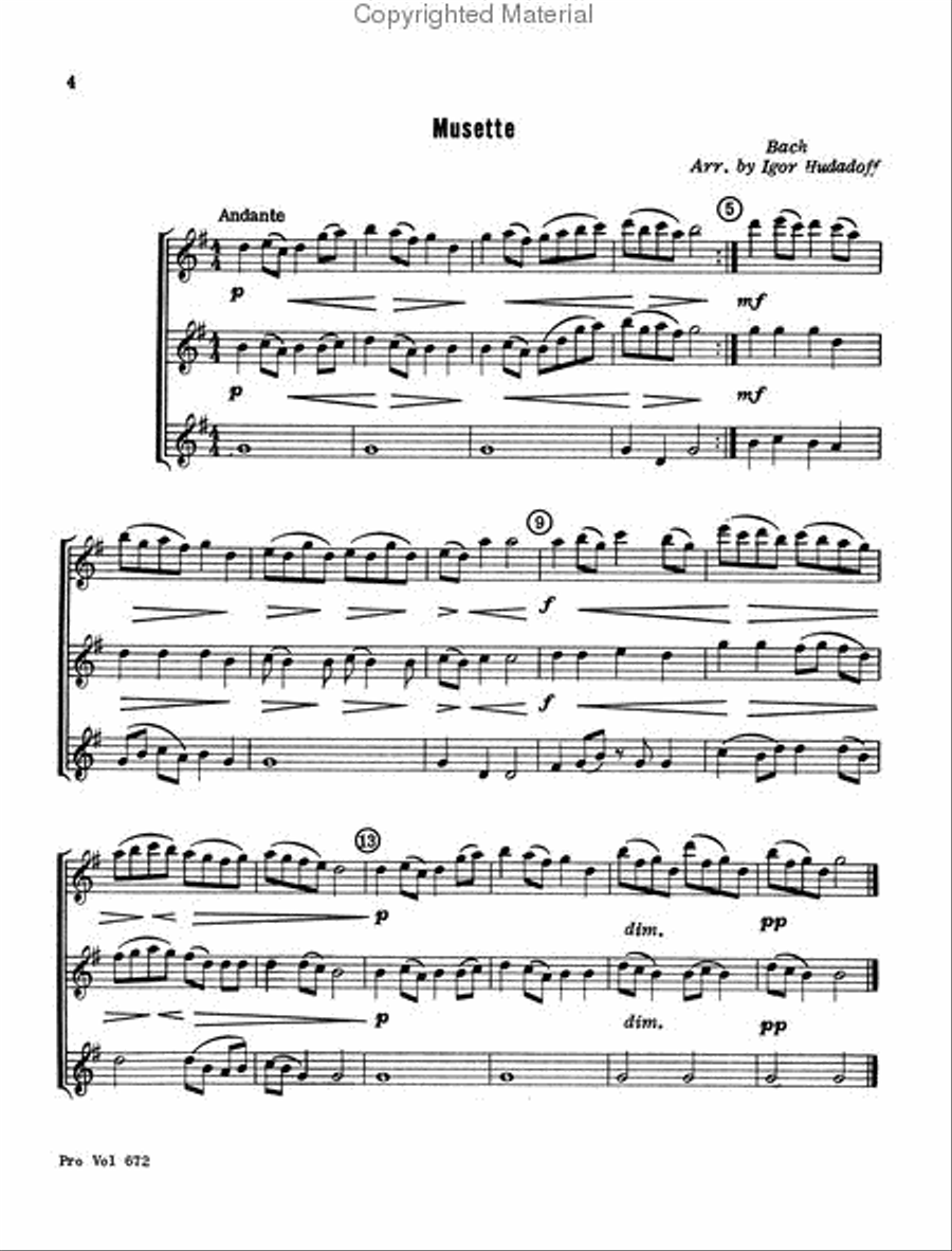 24 Flute Trios Small Ensemble scores gallery preview page 3