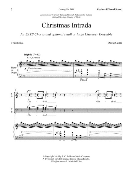 Christmas Intrada (Downloadable Choral Score)