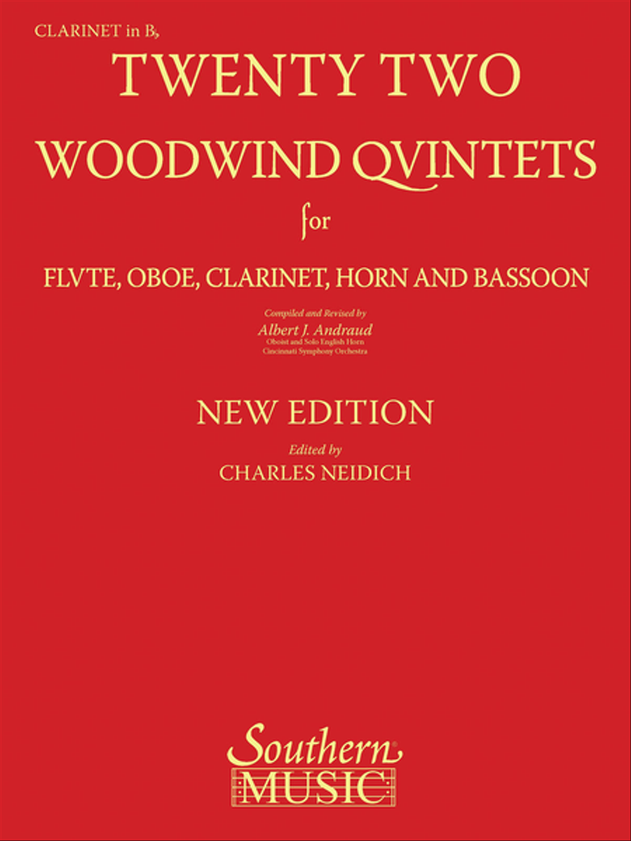 22 Woodwind Quintets – New Edition Woodwind Quintet scores gallery preview page 1