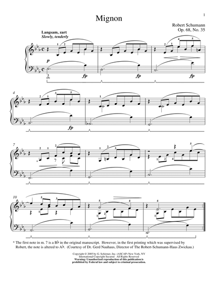 Mignon, Op. 68, No. 35