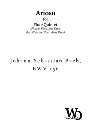 Arioso by Bach for Flute Choir Quintet