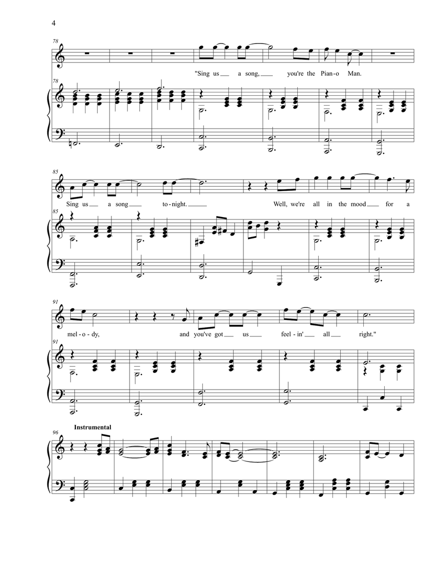 Piano Man Piano, Vocal scores gallery preview page 4