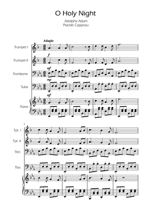 O Holy Night - Brass Quartet w/ Piano
