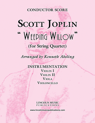 Book cover for Joplin - “Weeping Willow” (for String Quartet)