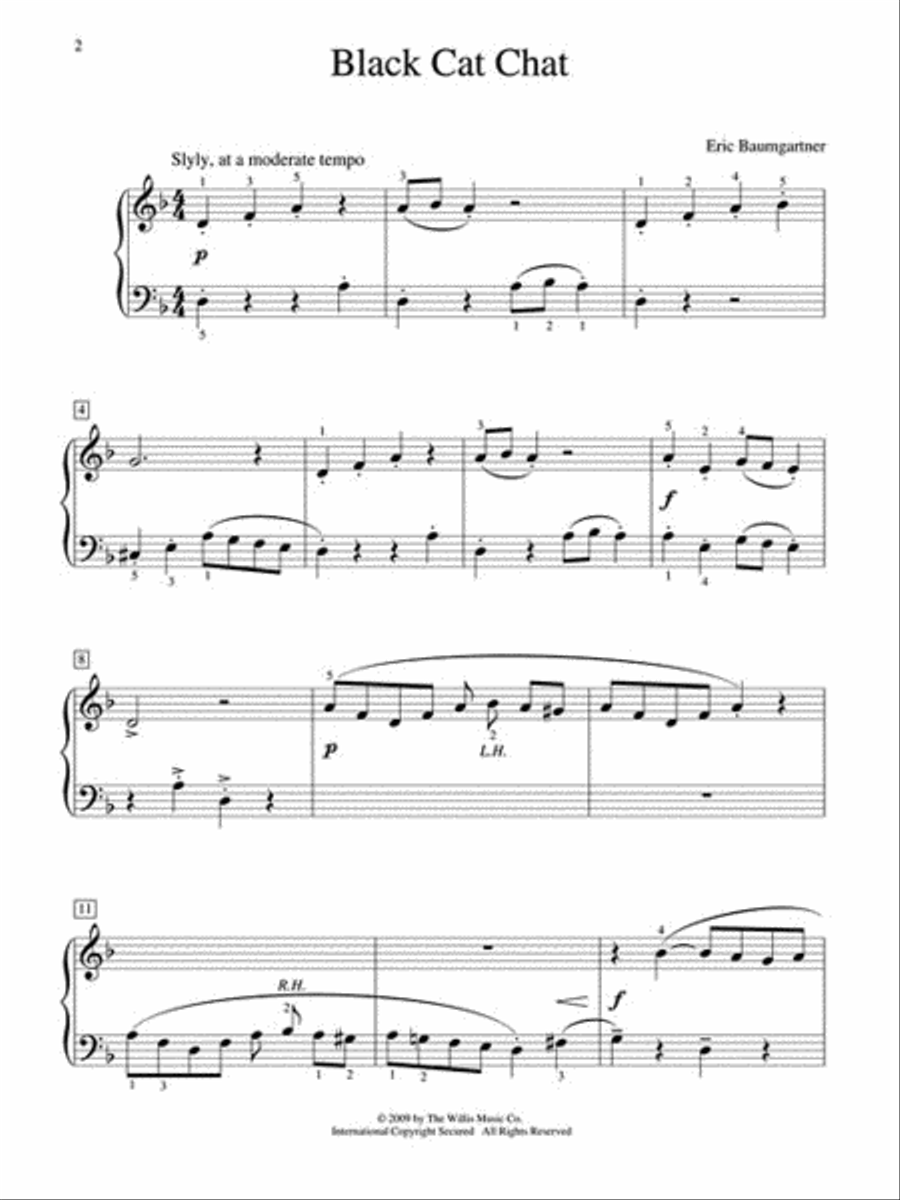 Black Cat Chat Black Cat Chat Piano scores gallery preview page 2