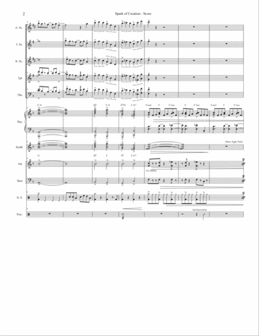 The Spark Of Creation Tenor Saxophone scores gallery preview page 2