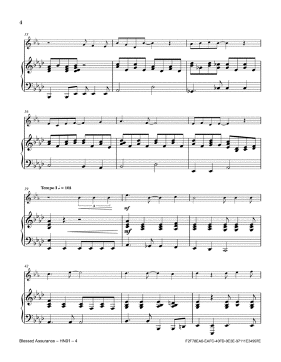 Blessed Assurance Blessed Assurance Horn scores gallery preview page 4