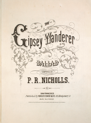 The Gipsey Wanderer. Ballad