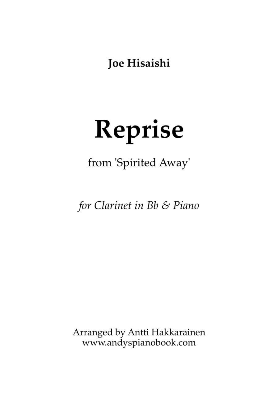 Reprise Reprise Clarinet Solo scores gallery preview page 1