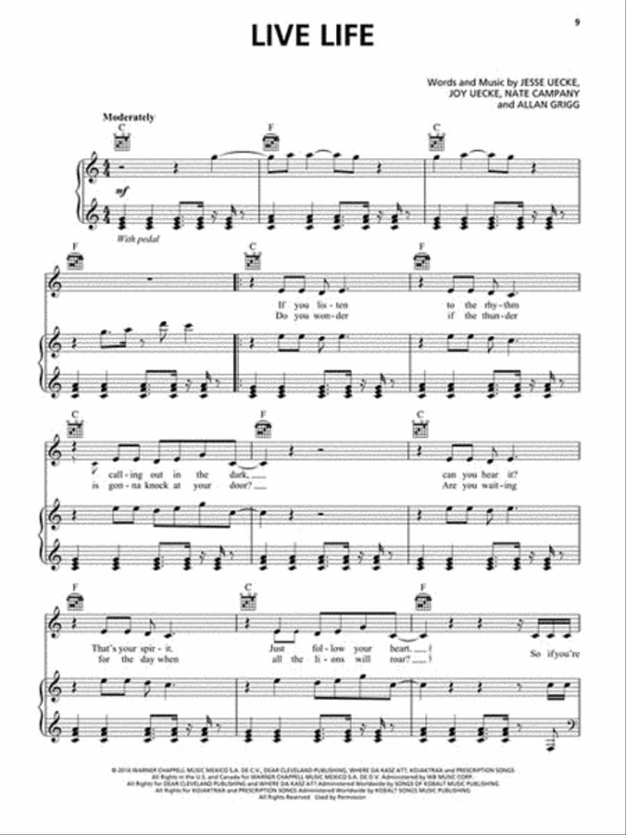 The Book of Life Piano, Vocal, Guitar scores gallery preview page 3