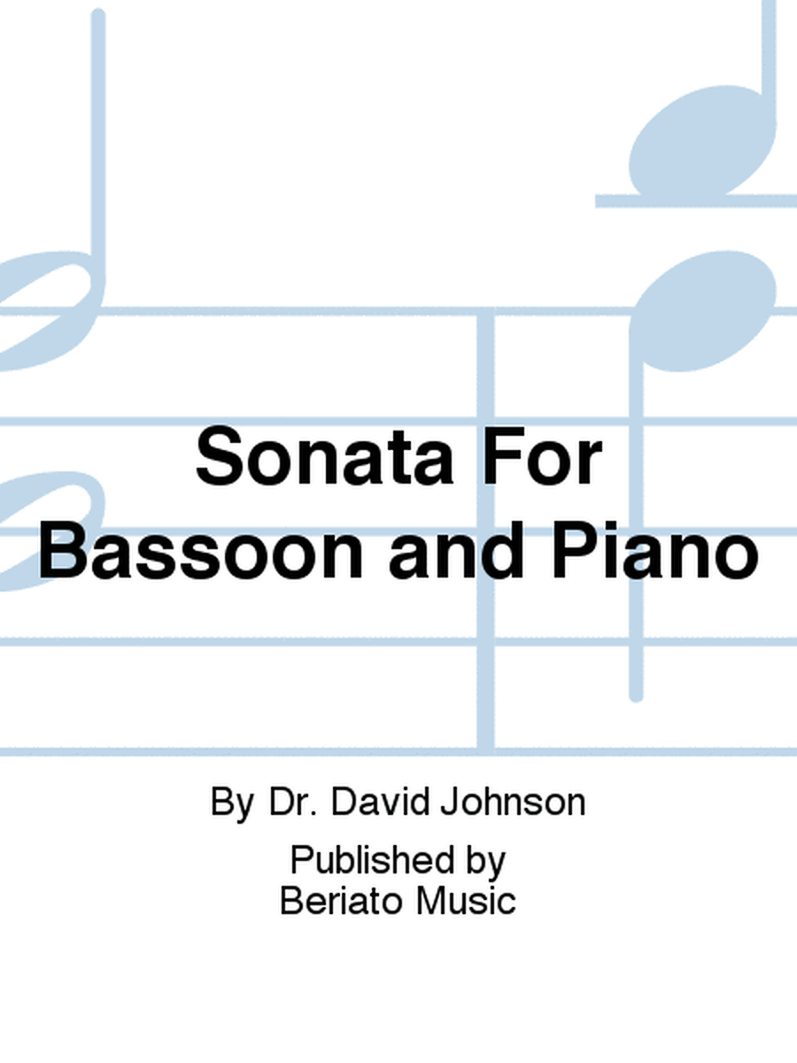Sonata For Bassoon and Piano