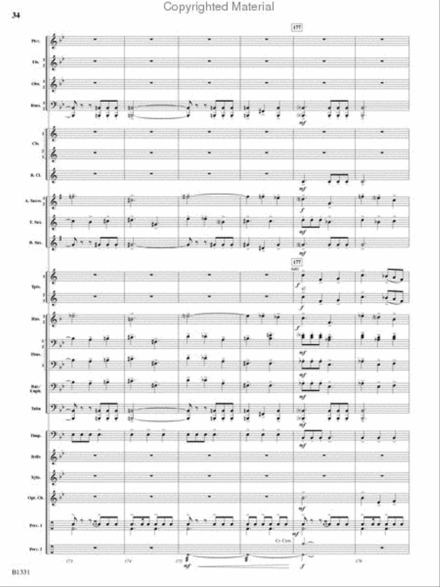 March Jubiloso Concert Band scores gallery preview page 32