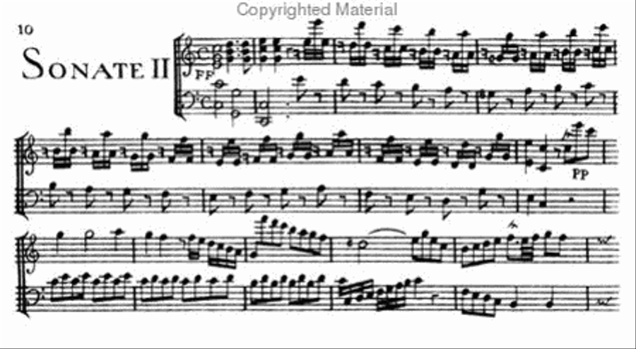 Three sonatas for harpsichord or fortepiano with flute Flute Solo scores gallery preview page 2