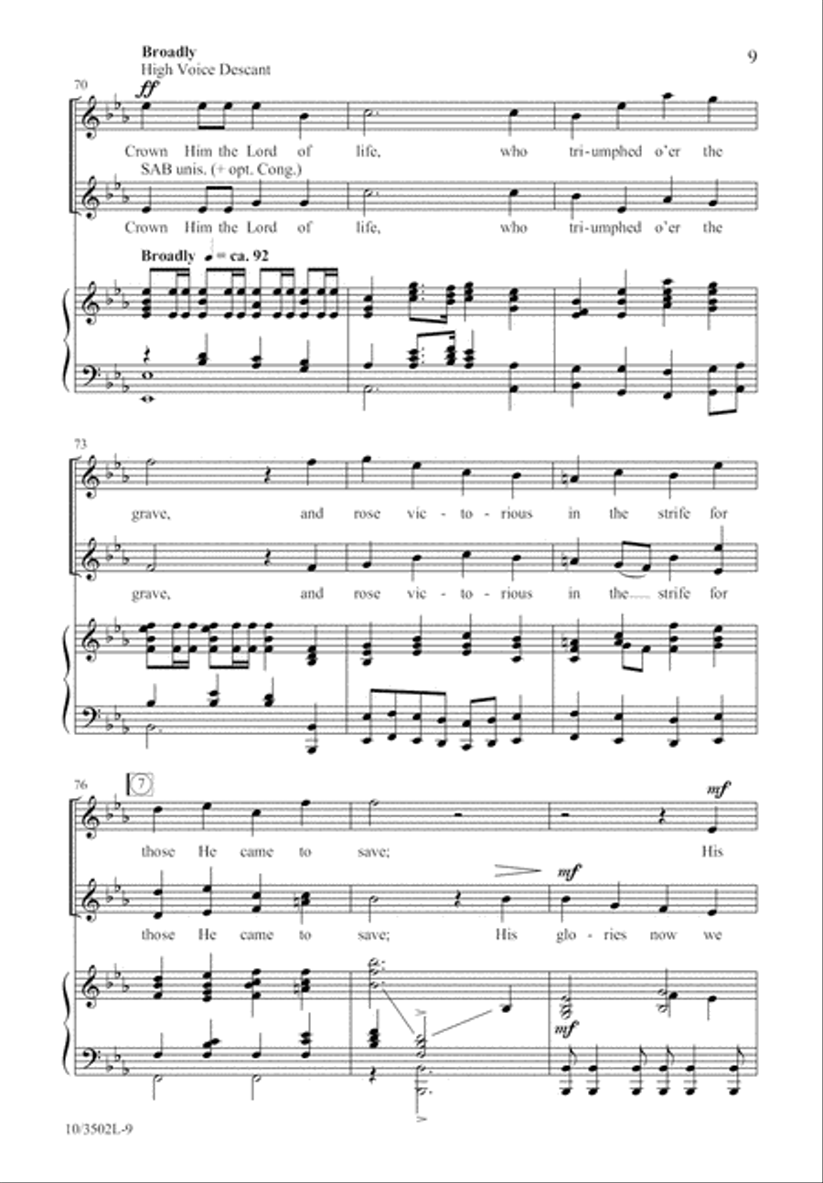 Crown Him, the Risen King! 3-Part scores gallery preview page 10
