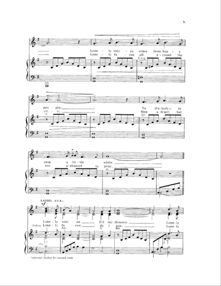 Lonely Voices 4-Part scores gallery preview page 3