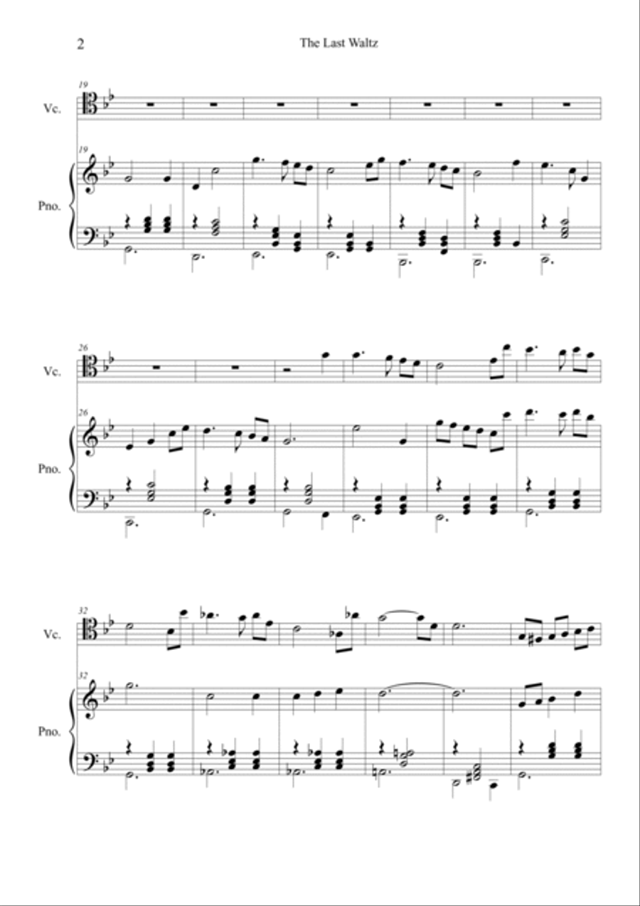 The Last Waltz (Oldboy OST) Piano scores gallery preview page 2