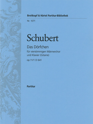 Book cover for Das Doerfchen D 641 [Op. 11/1]
